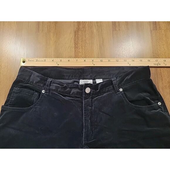 Chico’s Black Velvet Pants Women’s Sz 1.5 (M/L) Bootcut High Rise Regular EUC - Picture 2 of 6